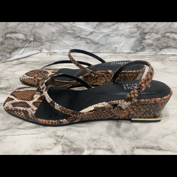 Alfani Snakeskin Eadyn Wedge Sandals size 9 - Picture 1 of 7